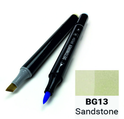 Маркер SKETCHMARKER BRUSH, колір піщаник (Sandstone) 2 пера: долото і м'яке, SMB-BG013 
