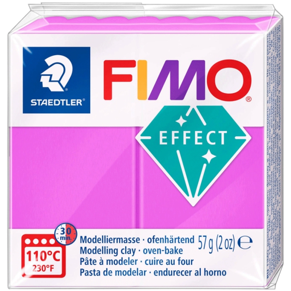 Пластика FIMO Effect NEON, 57г. ФИОЛЕТОВЫЙ НЕОНОВЫЙ - фото 1