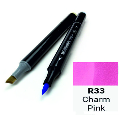 Маркер SKETCHMARKER BRUSH, колір Чарівний рожевий (CharmPink) 2 пера: долото та м'яке, SMB-R033 