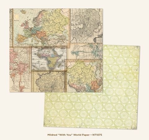 Бумага для скрапбукинга «Карта мира», 20 × 21.5 см, 180 г/м
