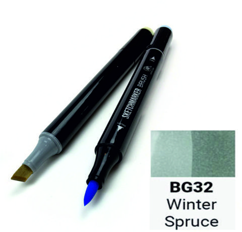 Маркер SKETCHMARKER BRUSH, колір ЗИМОВА ЯЛИНА (Winter Spruce) 2 пера: долото та м'яке, SMB-BG032 