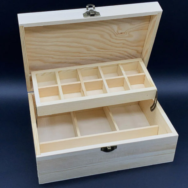 Скринька-органайзер для прикрас, із замком та петлями, 23,5х16,5х9 см  - фото 2