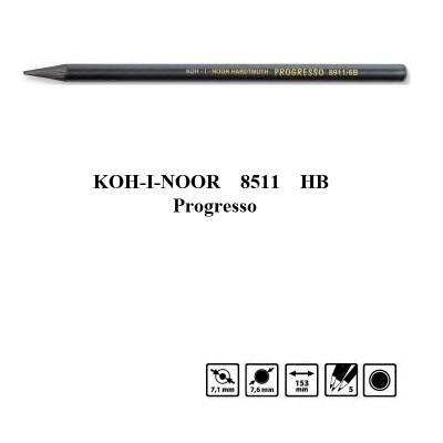 Карандаш графитный бездревесный Progresso Koh-i-Noor, 7 мм, 2В