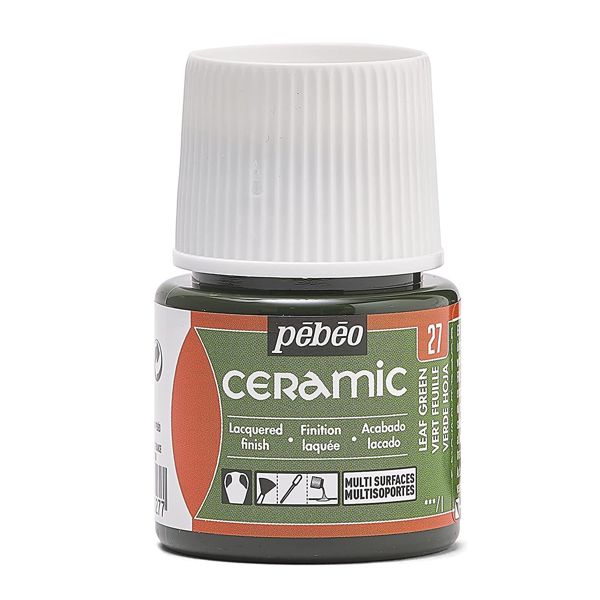 Фарби для скла та кераміки Pebeo «CERAMIC» Зелене листя №27, 45 ml 