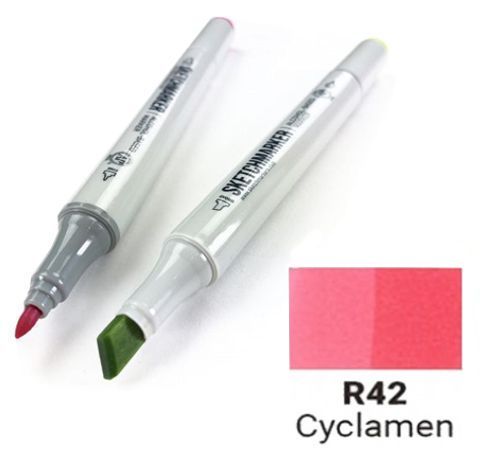Маркер SKETCHMARKER, колір ЦИКЛАМЕН (Cyclamen) 2 пера: тонке та долото, SM-R042 