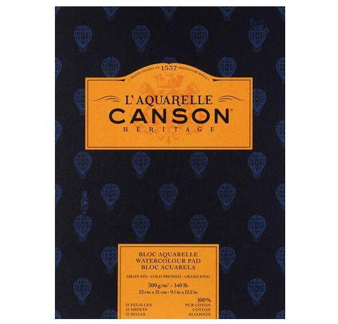 Альбом для акварели Canson Heritage, холодного прессования, 300 гр, 23х31 см, 12 листов - фото 1