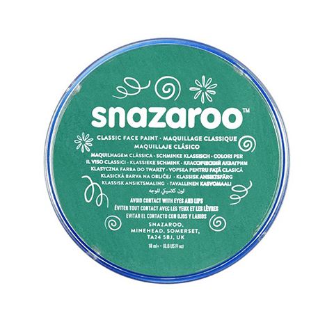 Аквагрим для лица и тела Snazaroo Classic, зелено-голубой, 18 ml, №617