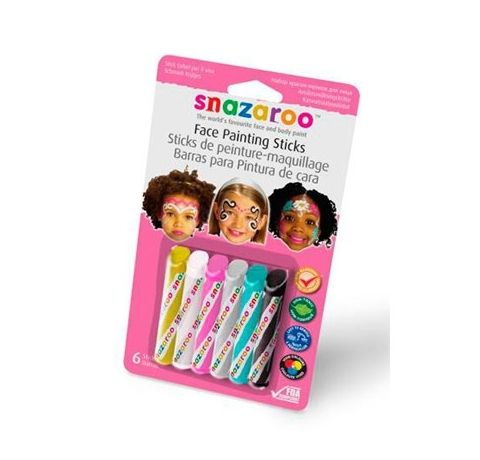 Snazaroo набор карандашей для аквагрима Girls, 6 цв.