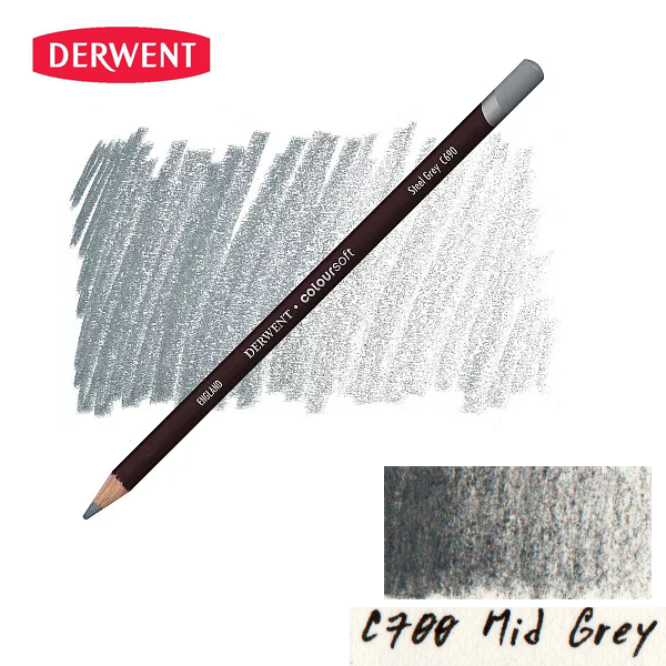 Олівець кольоровий Derwent Coloursoft (C700) Сірий. 