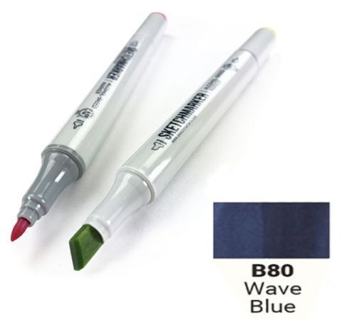 Маркер SKETCHMARKER, колір МОРСЬКА ХВИЛЬ (Wave Blue) 2 пера: тонке та долото, SM-B080 