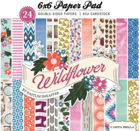 Набор бумаги Echo Park «Wild Flower», 15х15см, 24л.