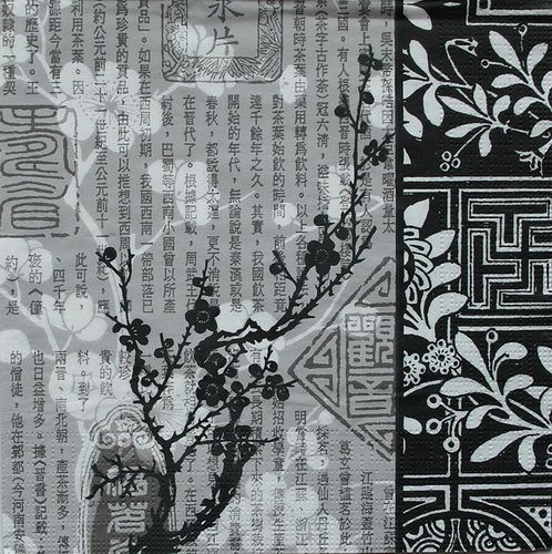 Салфетка Азия-арт (серебро)