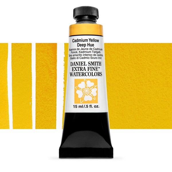 Акварельна фарба Daniel Smith, туба, 15мол. Колір: Cadmium Yellow Deep Hue s3 