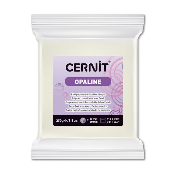 Полимерная глина Cernit OPALINE БЕЛАЯ №010 (50% прозрачности), 250 гр.