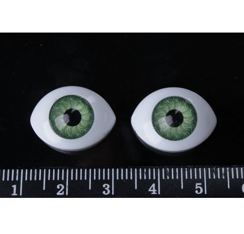 Очі для іграшок, ЗЕЛЕНІ овальні, 20x15 мм (2 шт./уп.) 