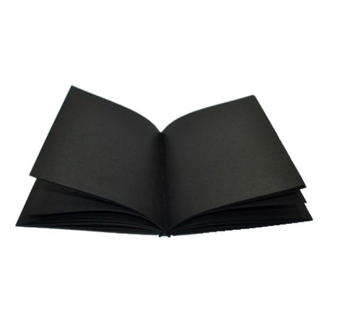 Блок для изготовления блокнота, Чёрный (чёрный шов), А5, 60 стр.