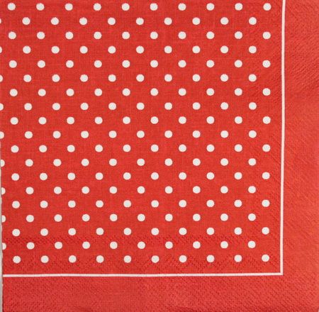 Серветка Дрібні горохи на червоному 