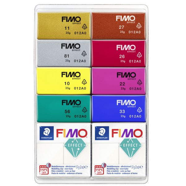 Набор полимерной глины FIMO «Effect Mixing Mica Colours», 8х25гр, 2х57гр - фото 2