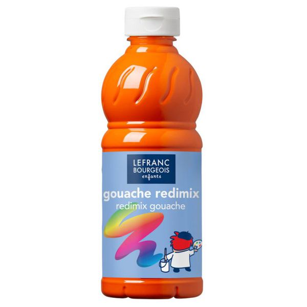 Краска гуашевая Lefranc Redimix 500 мл, Orange (Оранжевая)