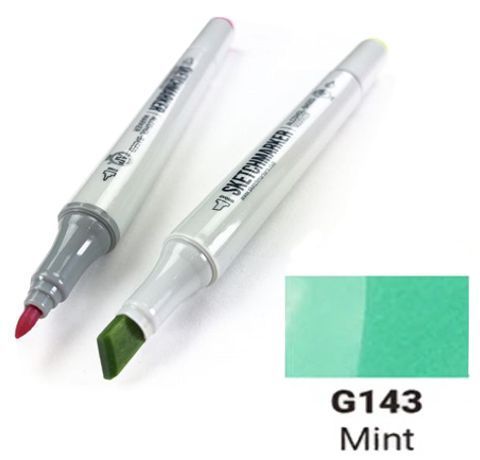 Маркер SKETCHMARKER, колір М'ЯТА (Mint) 2 пера: тонке та долото, SM-G143 