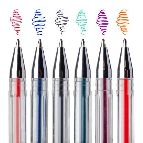 Ручки гелевые YES "Classic", основные цвета, набор 6 шт/уп. - фото 2