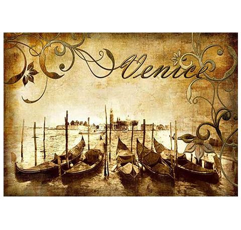 Декупажна карта "Венеція, сепія", А4, 55 г/м2, Decards 