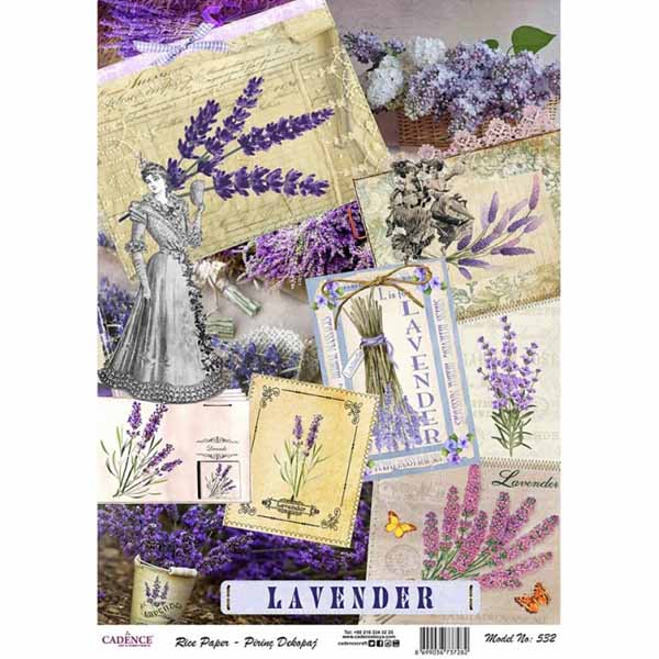 Декупажна карта на рисовому папері "Rice Paper Decoupage" А-4, № 532, Cadence 