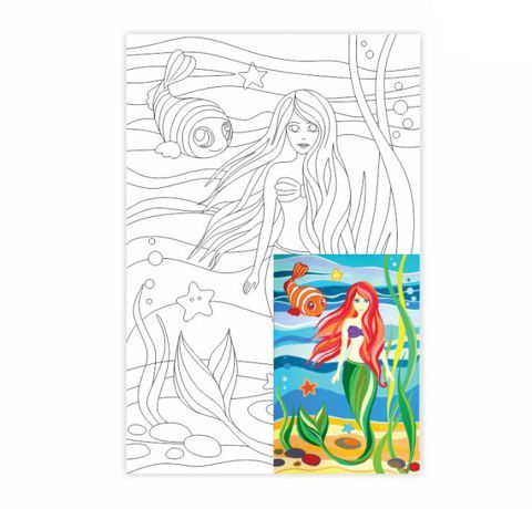 Холст на картоне с контуром «Сказочные герои №8», 20х30см, хлопок, акрил, ROSA START - фото 1