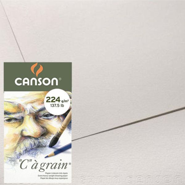 Папір для ескізів "C" à grain® Fine grain Canson, Natural white 224 г, 75x110 см