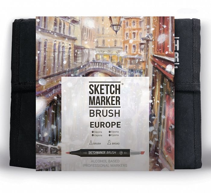 Набір маркерів SKETCHMARKER BRUSH 36 EUROPA - Європа (36 маркерів + сумка органайзер) 