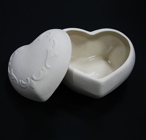 Керамическая шкатулка «Сердце с узором», 13х12 см