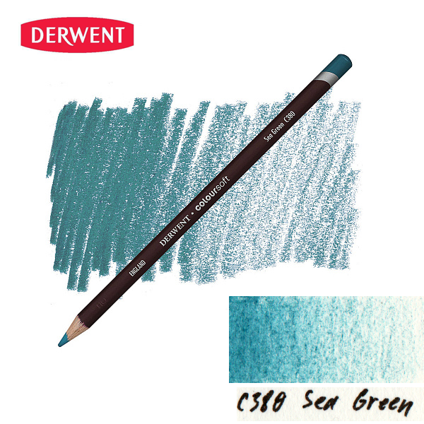 Карандаш цветной Derwent Coloursoft (C380) Морськой зеленый.