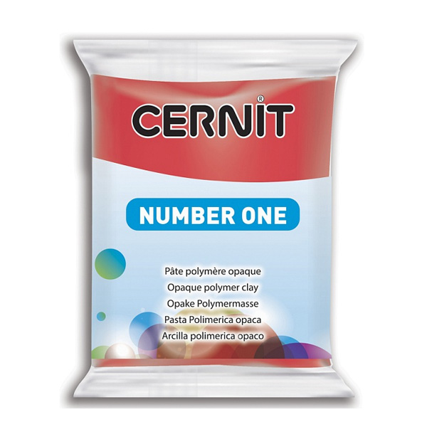 Полимерная глина Cernit Number One, 56 гр. Цвет: Красный №012