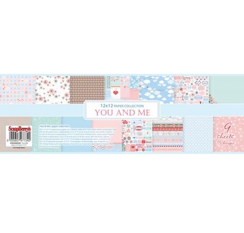 Набор бумаги ScrapBerry's «О любви», 30,5х30,5 см, 9 листов