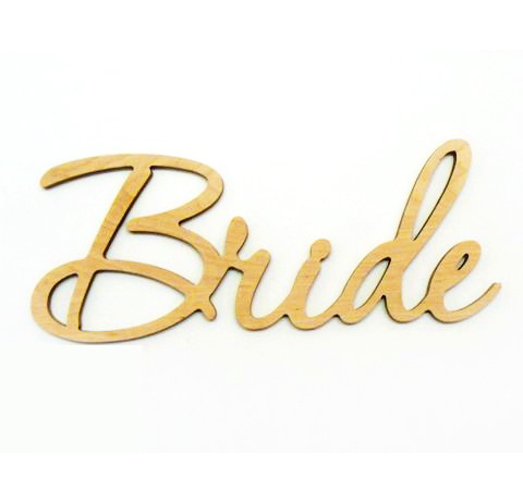 Надпись из дерева «Bride», 33х14 см