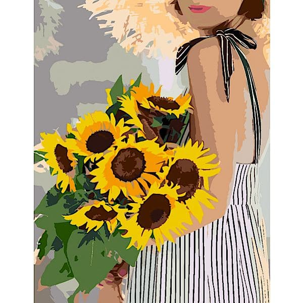Картина за номерами ROSA START «Соняшники в руках», 35x45 см  - фото 2