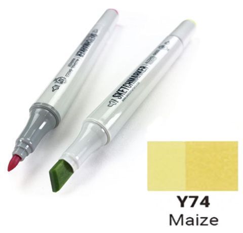 Маркер SKETCHMARKER, цвет КУКУРУЗА (Maize) 2 пера: тонкое и долото, SM-Y074