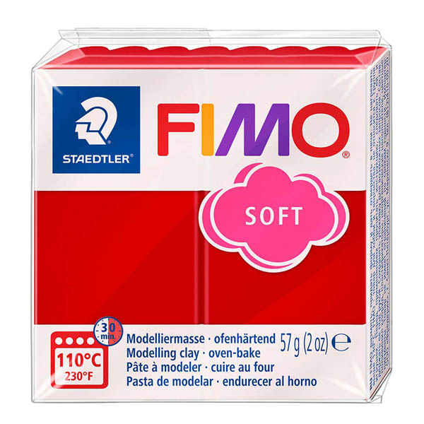 Пластика «FIMO Soft», 56 г. Цвет: Рождественский красный