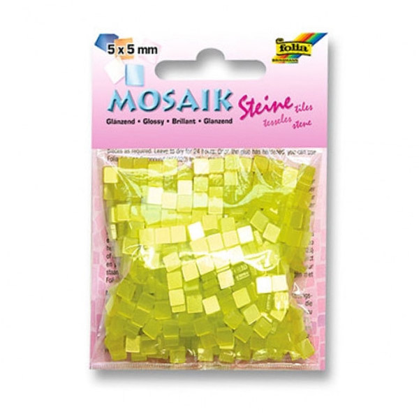 Folia мозаїка Gloss 45 гр, 5x5 мм (700 шт), №12 Lemon yellow (Лимонно-жовта) 