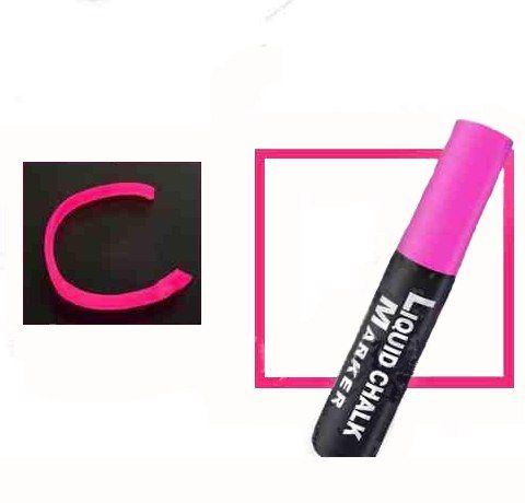 Маркер крейдяний рожевий, Liquid Chalk Marker, 5 мм, Santi 