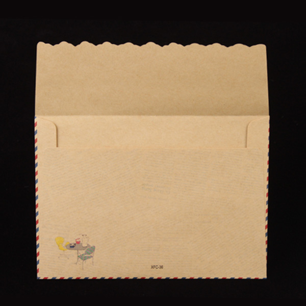 Конверт паперовий із малюнком «Поштові марки» КРАФТ, 12,5x17,6 см  - фото 3