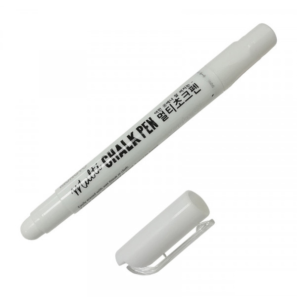 Маркер меловой Multi Chalk Pen, БЕЛЫЙ, 3 мм. Mungyo 