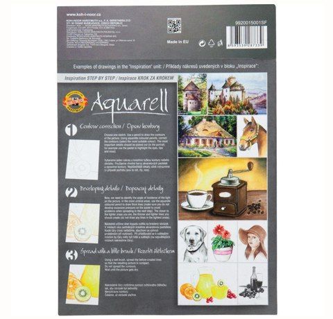 Альбом для акварелі Koh-i-Noor Aquarell Inspiration з ескізами, 20 арк., A4, 320 г/м2  - фото 2
