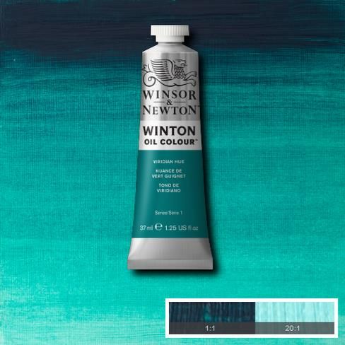 Масляная краска Winton от Winsor & Newton, 37 мл. Цвет: VIRIDIAN HUE
