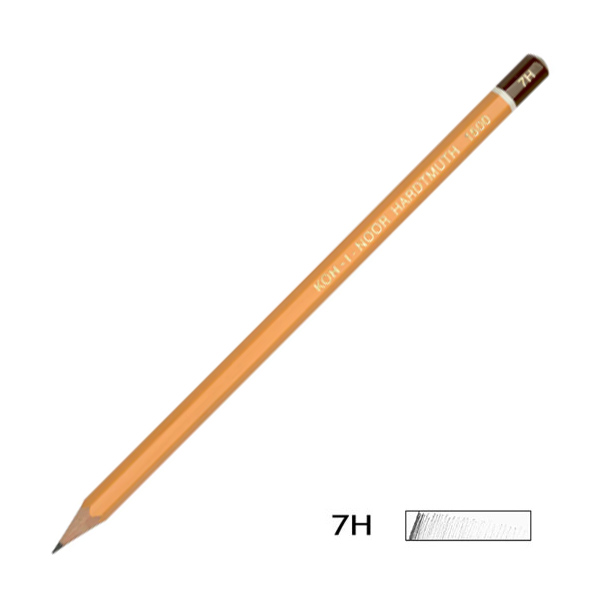 Олівець графітний 1500, Твердість 7H 