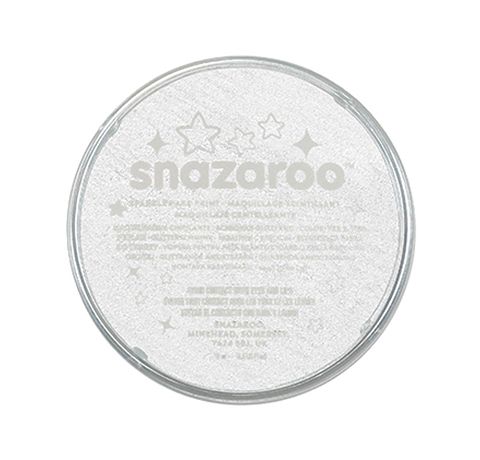 Краска для лица и тела перламутровый Snazaroo Sparkle, белый, 18 ml