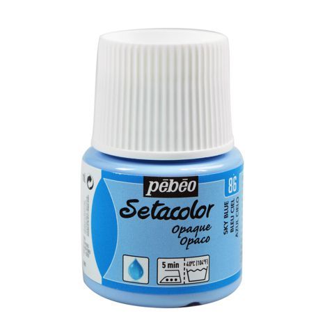 Фарба акрилова для тканини Pebeo Setacolor Opaque, 086 НЕБЕСНО-Блакитна, 45 ml 