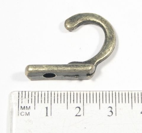 Крючек металлический, цвет - темный металл (C247)