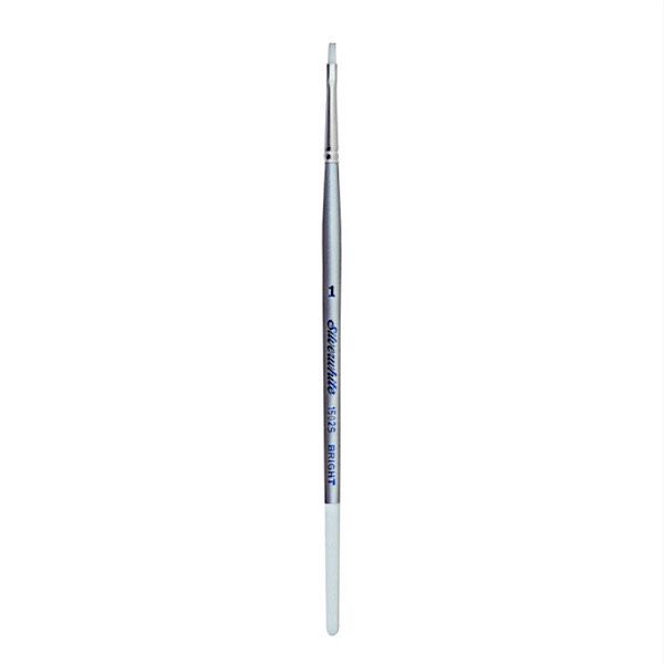 Кисть плоская Silver Brush, синтетика, к.р. SILVERWHITE 1502S. №1 (3 мм)