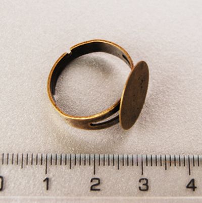 Основа для кольца, бронза, 8*15 мм (3 шт./уп.)